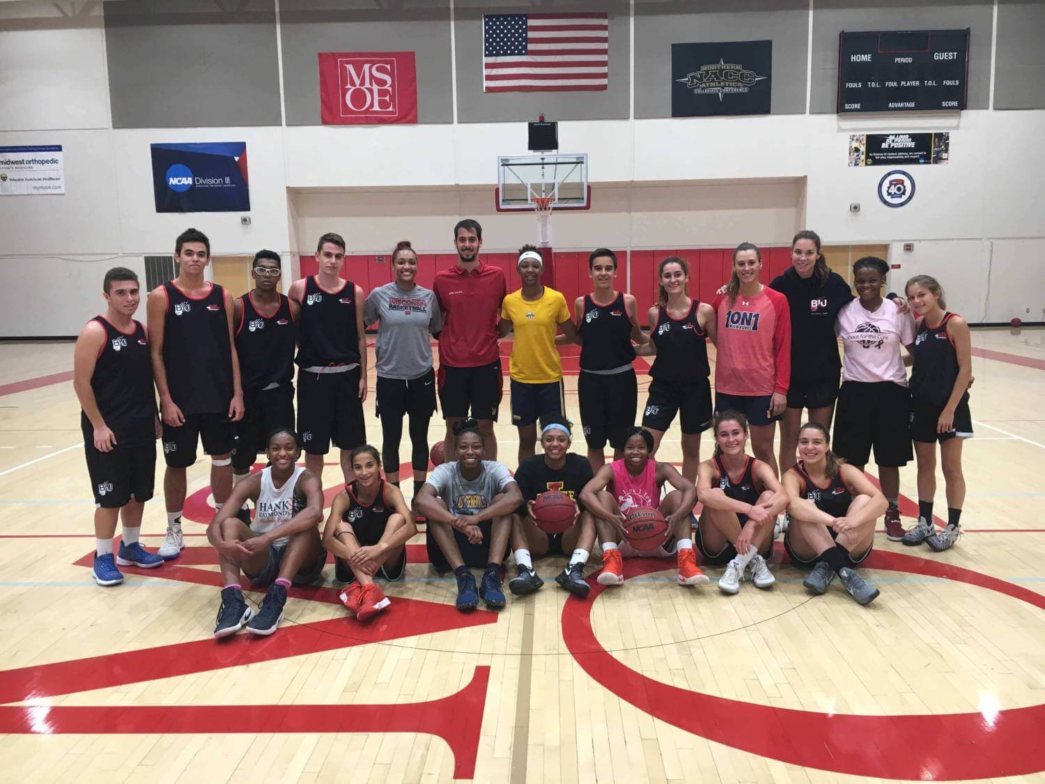 Jugadores americanos en los entrenamientos